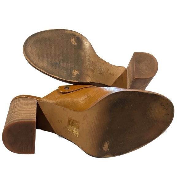Madewell - Riley Slingback Mule Sandal Shoe Block Heel Peep Toe Leather Brown -6 - Picture 9 of 9